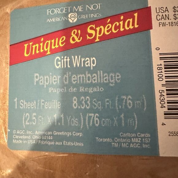 Vintage Sun Moon Stars Craft Paper Wrapping Paper American Greetings - Picture 5 of 5